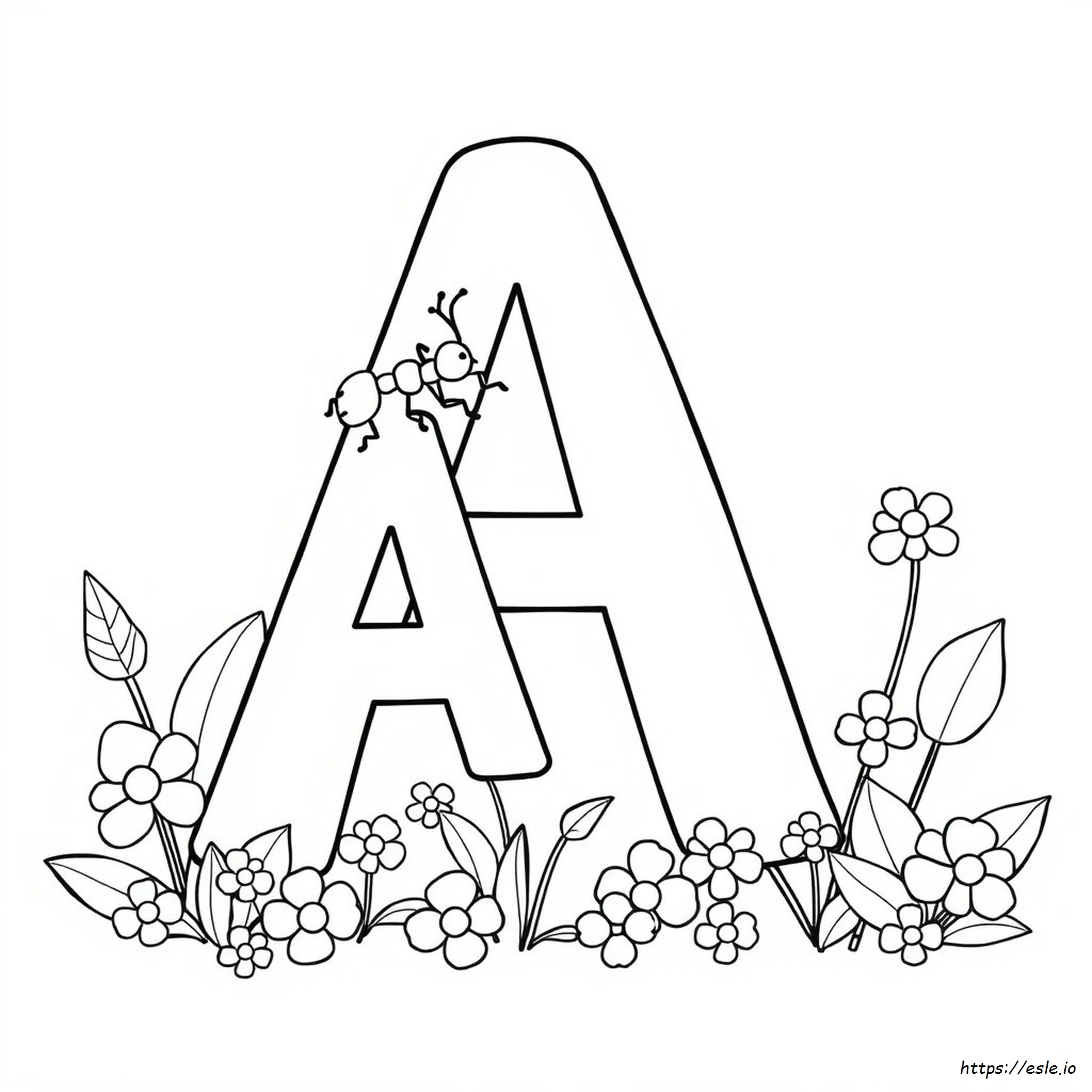A For Ant Coloring Pages