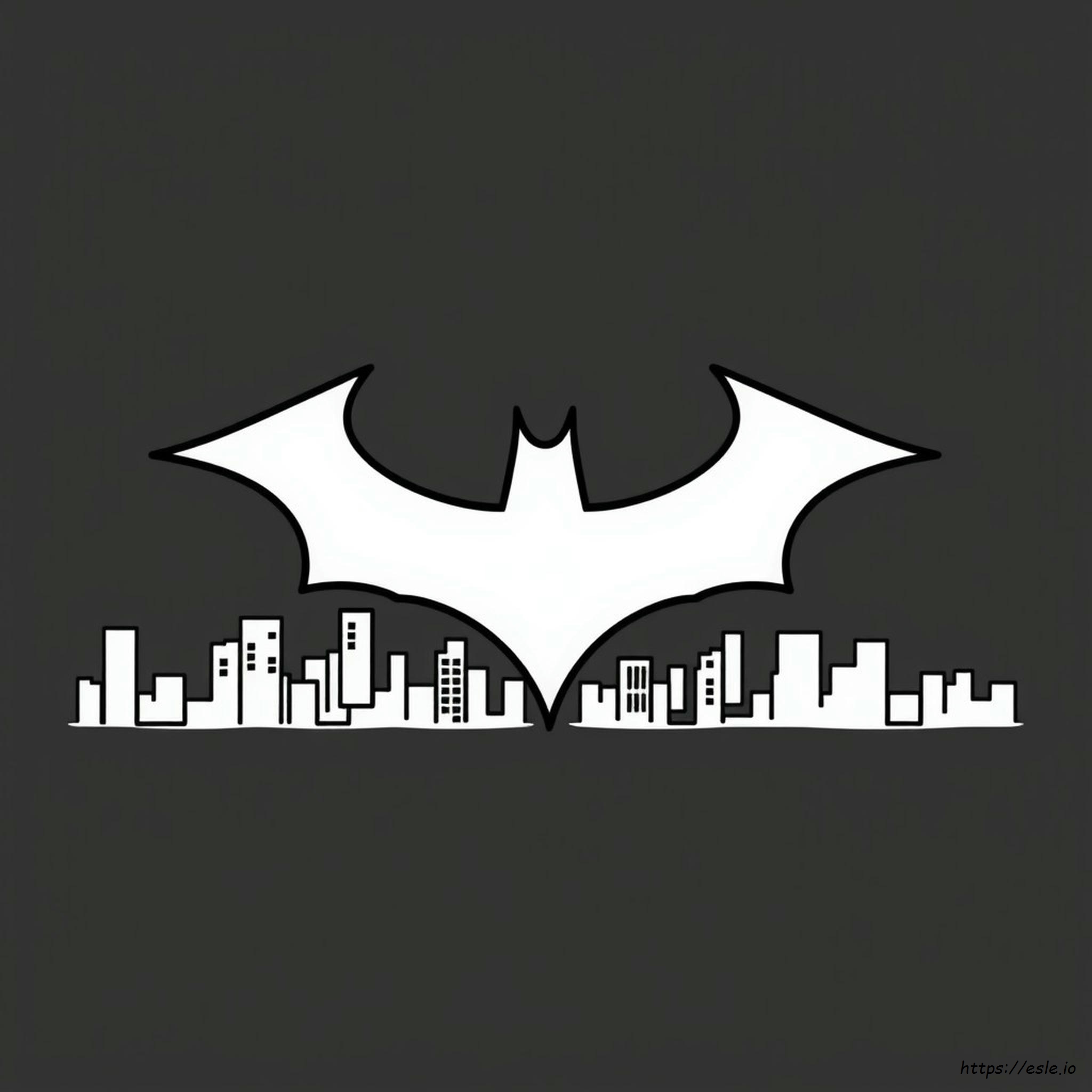 Batman Symbol Coloring Page