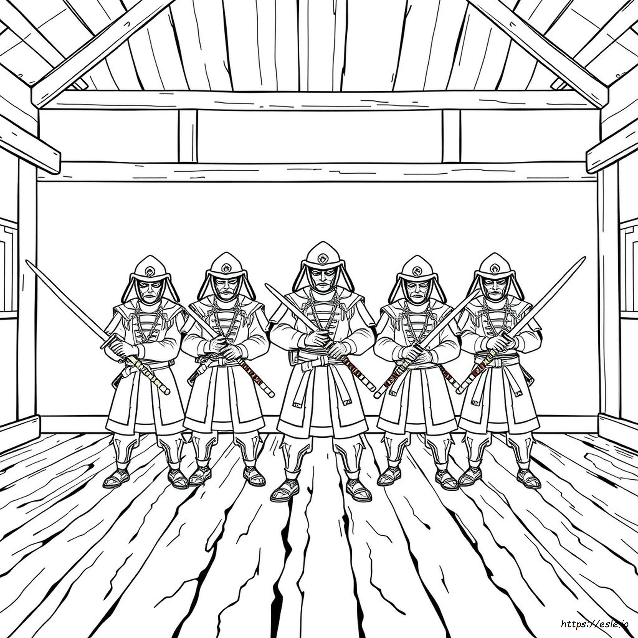 Samurai Rangers Para Colorear