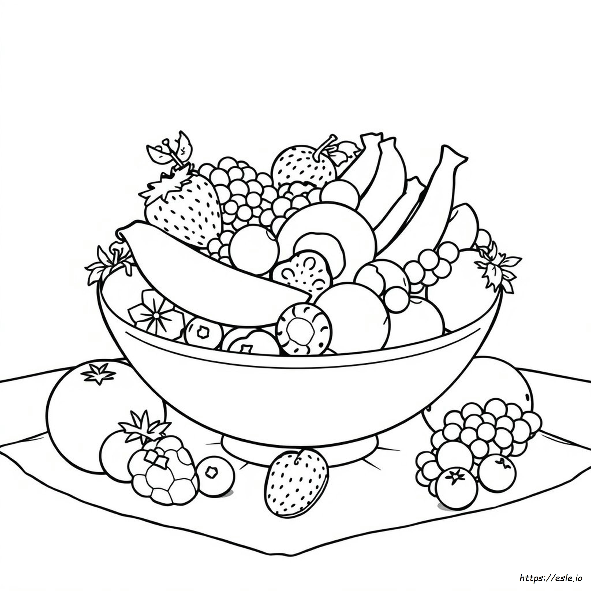 Coloriage Salade De Fruits