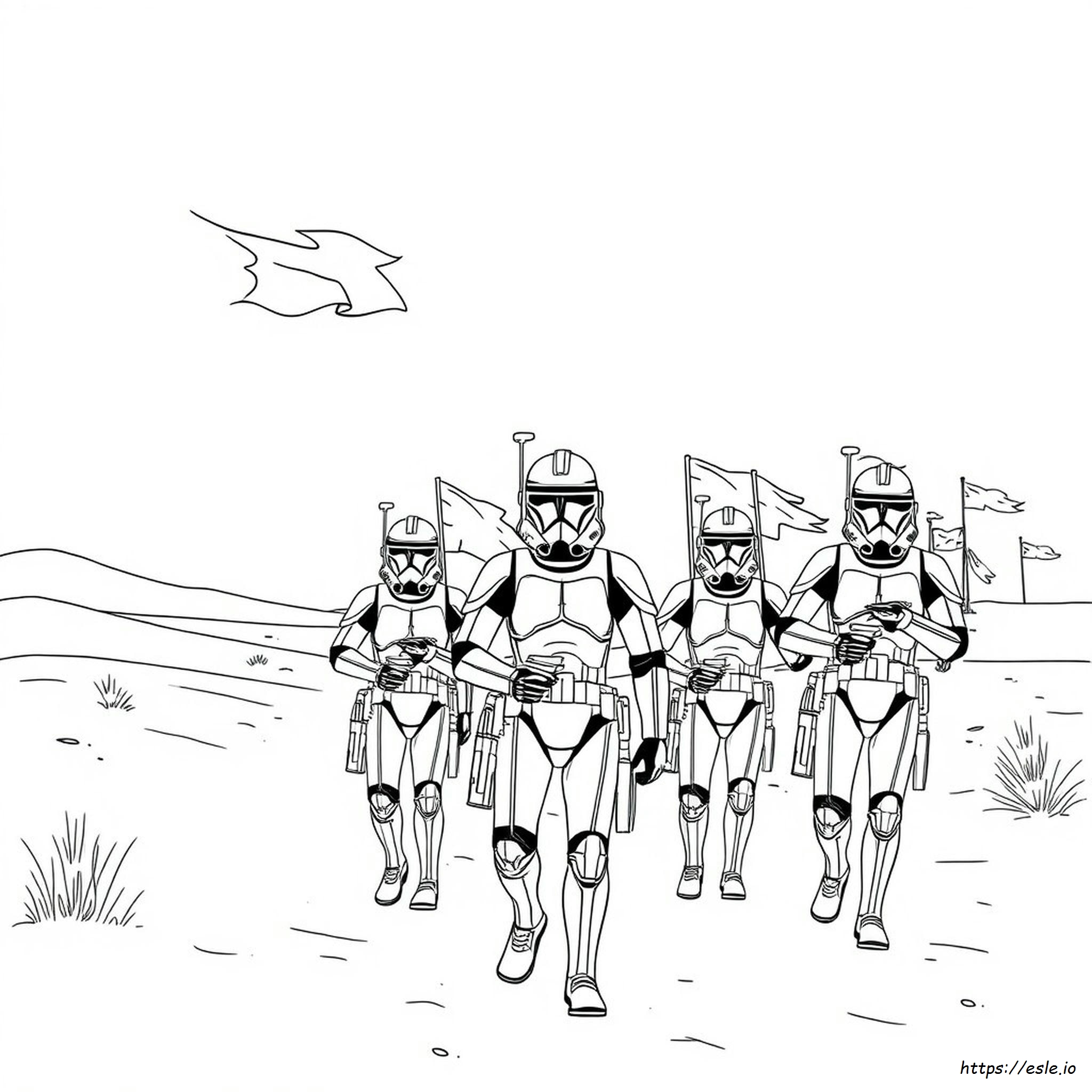 Gambar Mewarnai Pasukan Klon