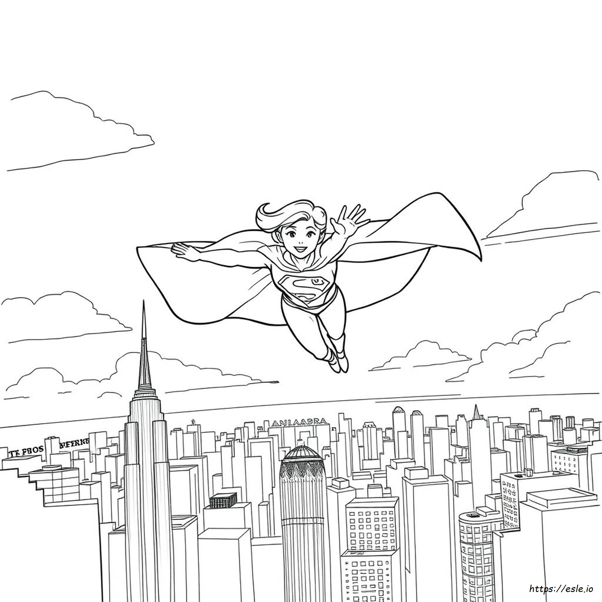 Dc Supergirl Coloring Pages