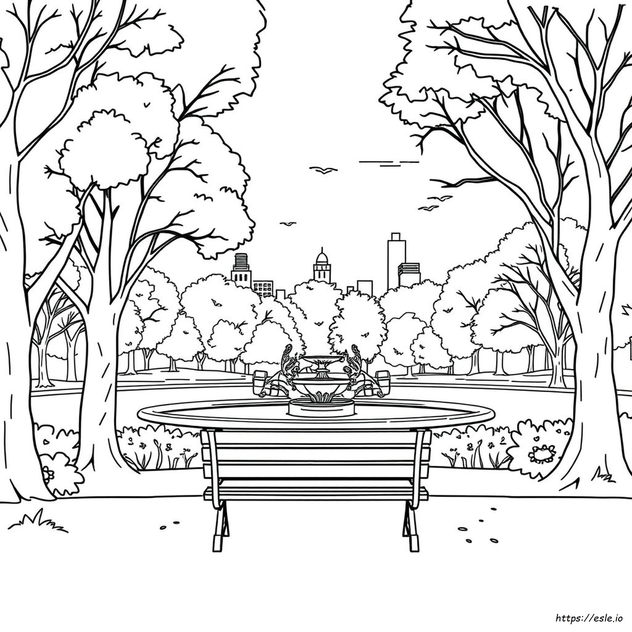 Central Park Coloring Page
