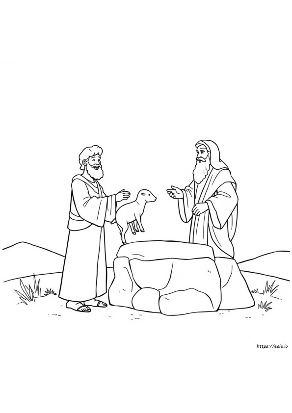 Printable Abraham And Isaac Coloring Page