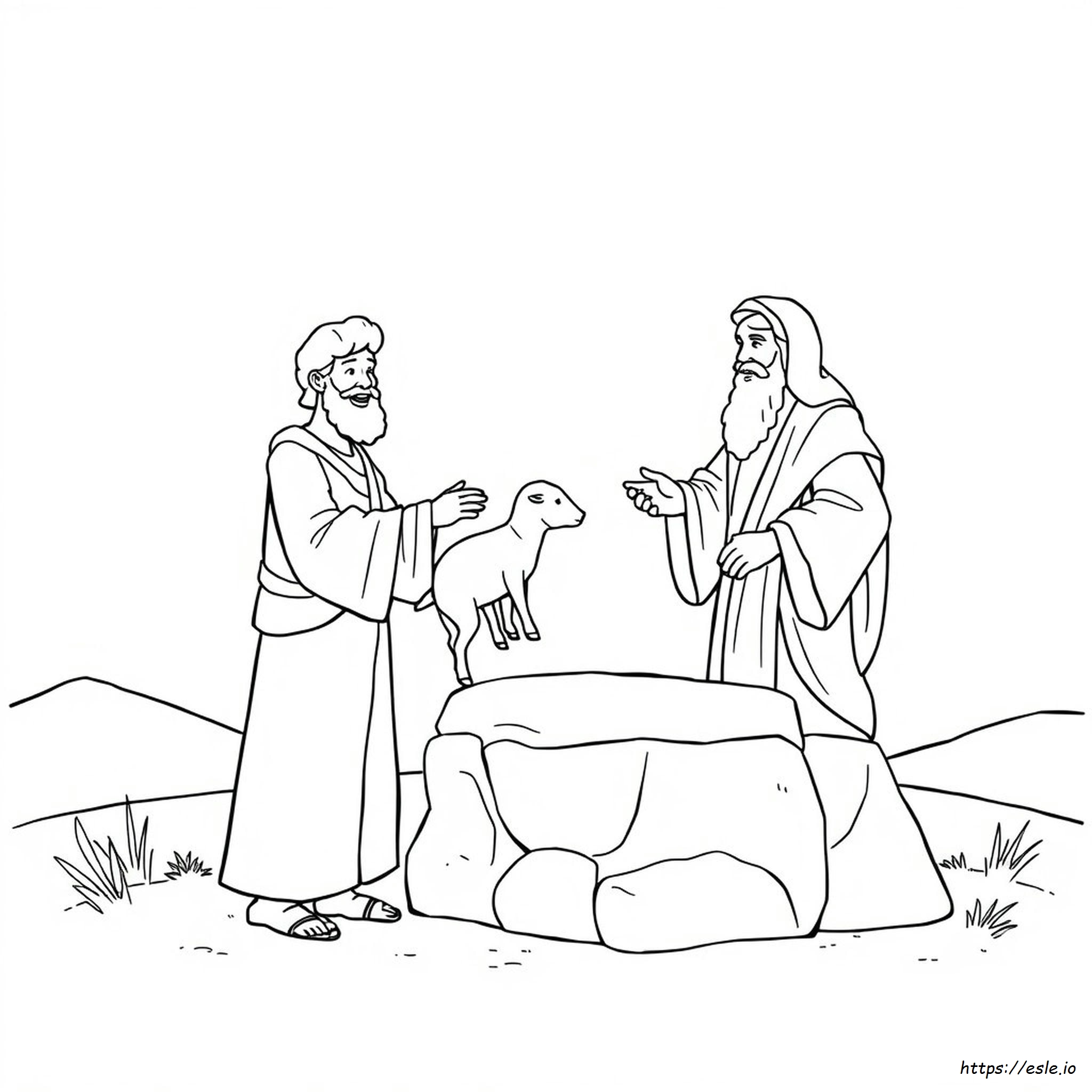 Printable Abraham And Isaac Coloring Page