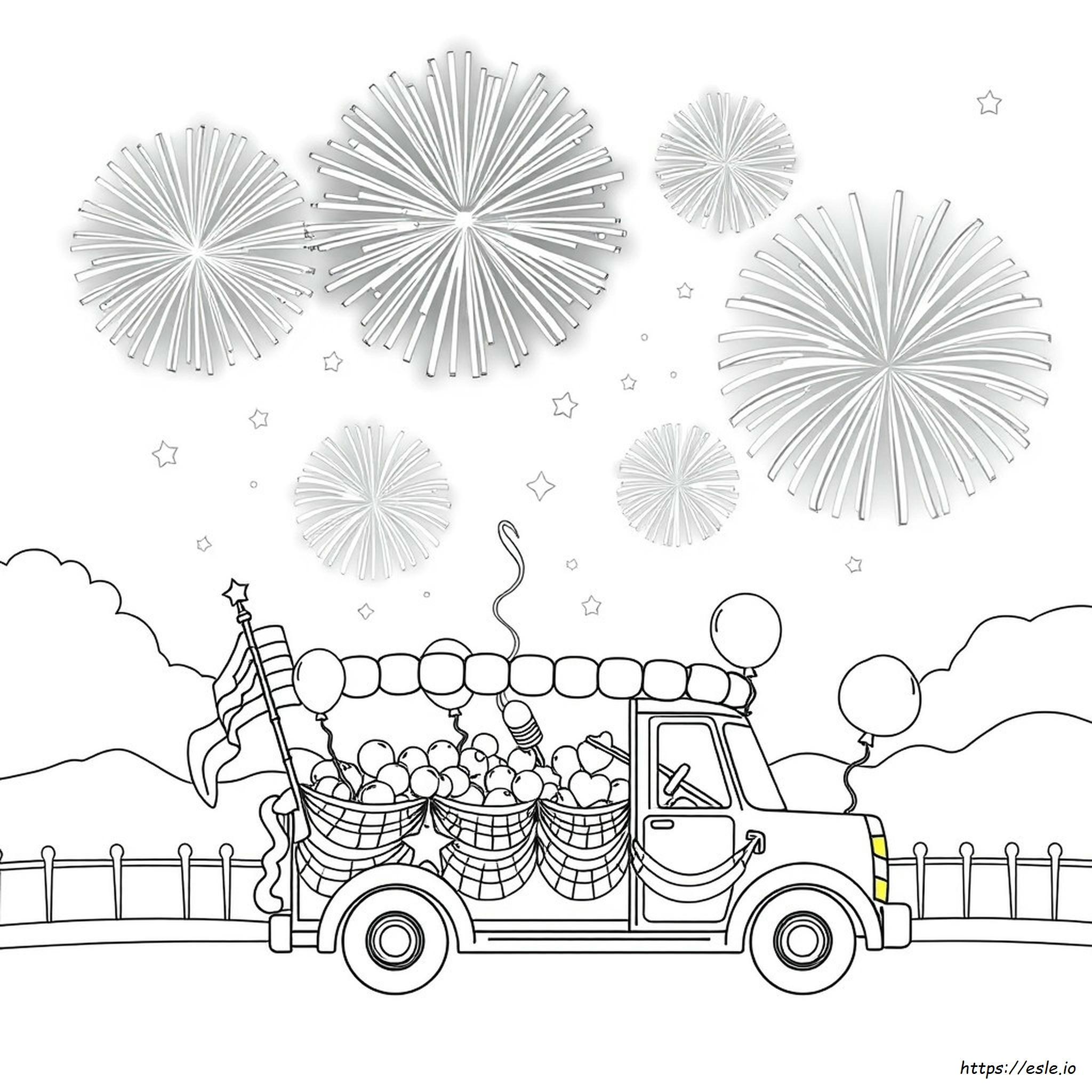 Fireworks Coloring Pages 4Th July