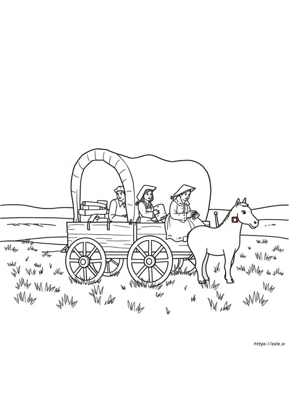 20 Covered Wagon Coloring Pages Free Printable Sheets