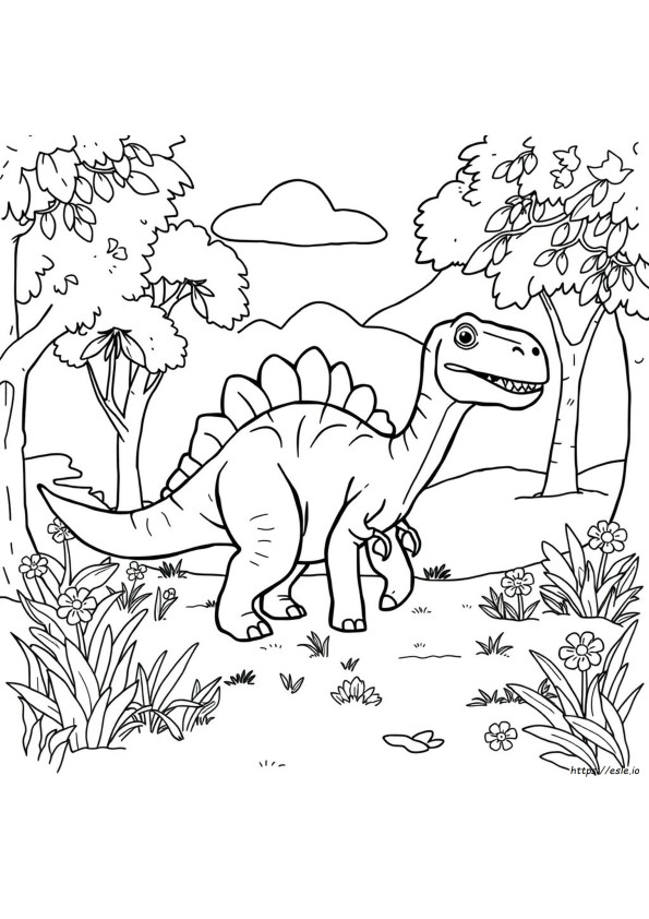 Dinosaurus Värityskuvat Esikouluun