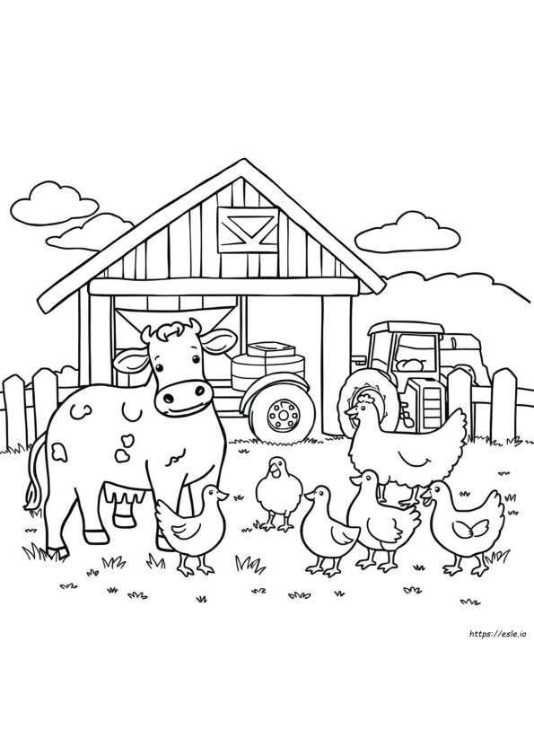 Boerderij Kleurplaat