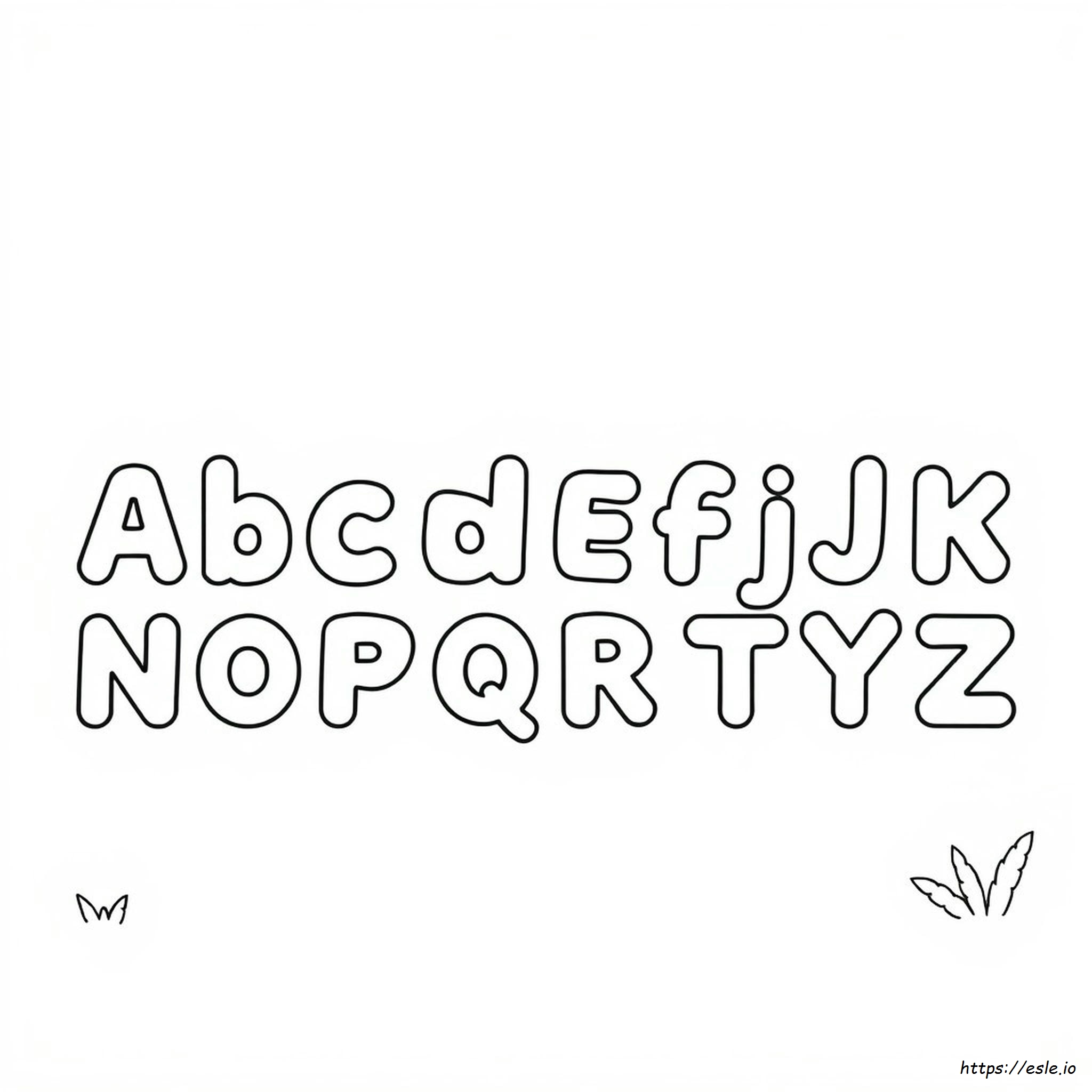 アルファベット 塗り絵