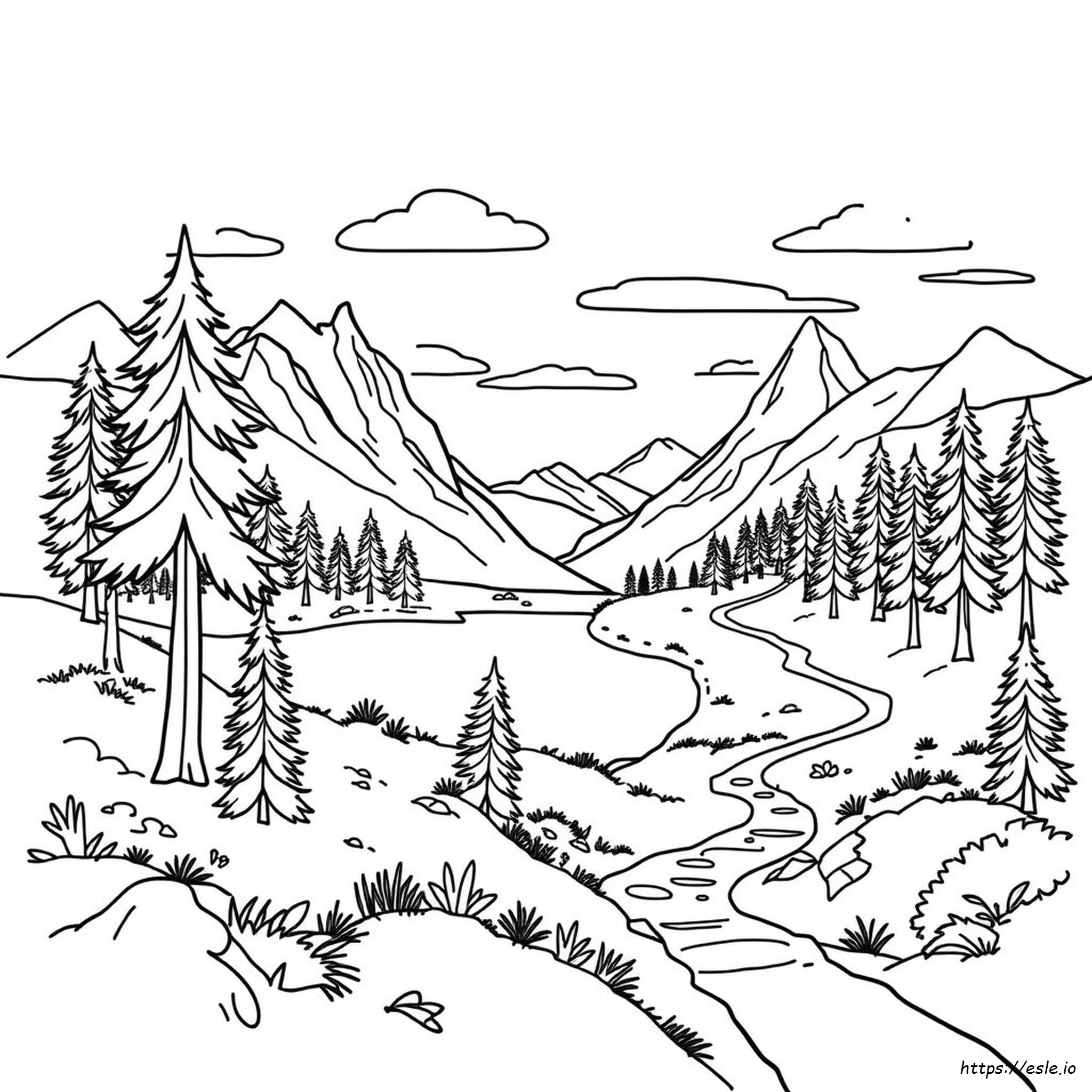 Parque Nacional Para Colorear Imprimible