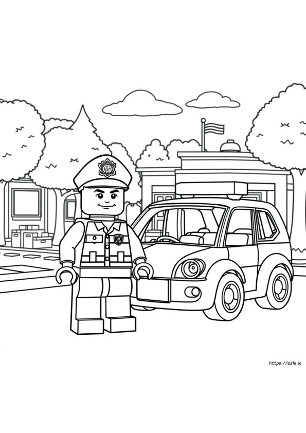 Lego Polisi Mewarnai