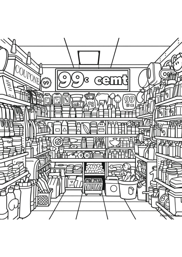 99 Cent Store Coloring Books