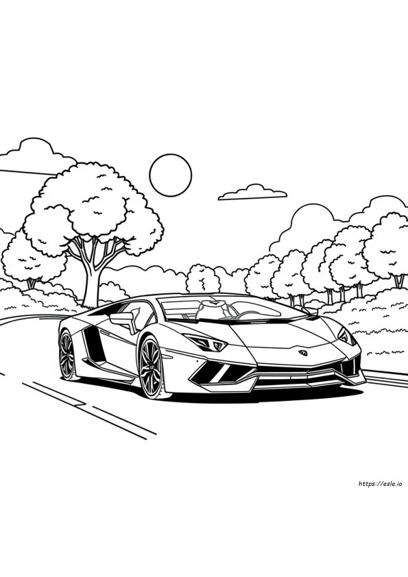 Lamborghini Aventador Coloring Sheet