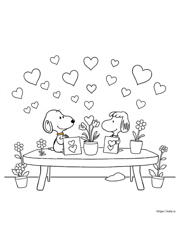 Peanuts San Valentino Pagine Da Colorare