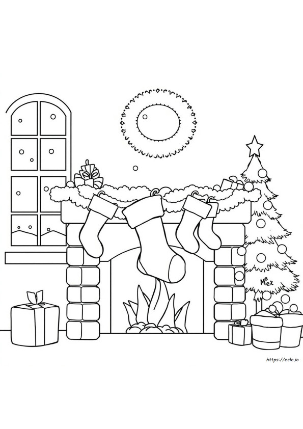 Coloring Page Of Stocking