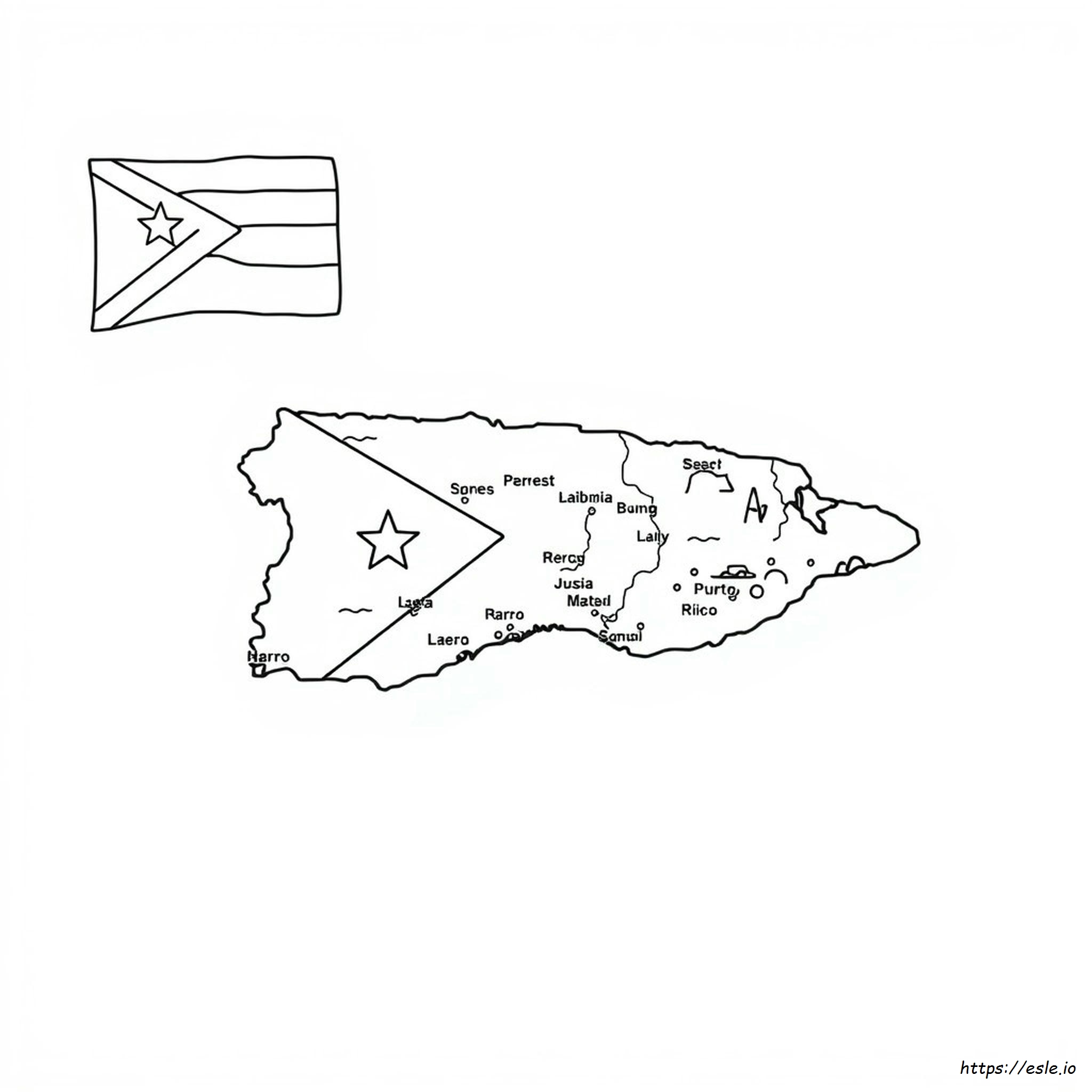 Mapa De Puerto Rico Para Colorear