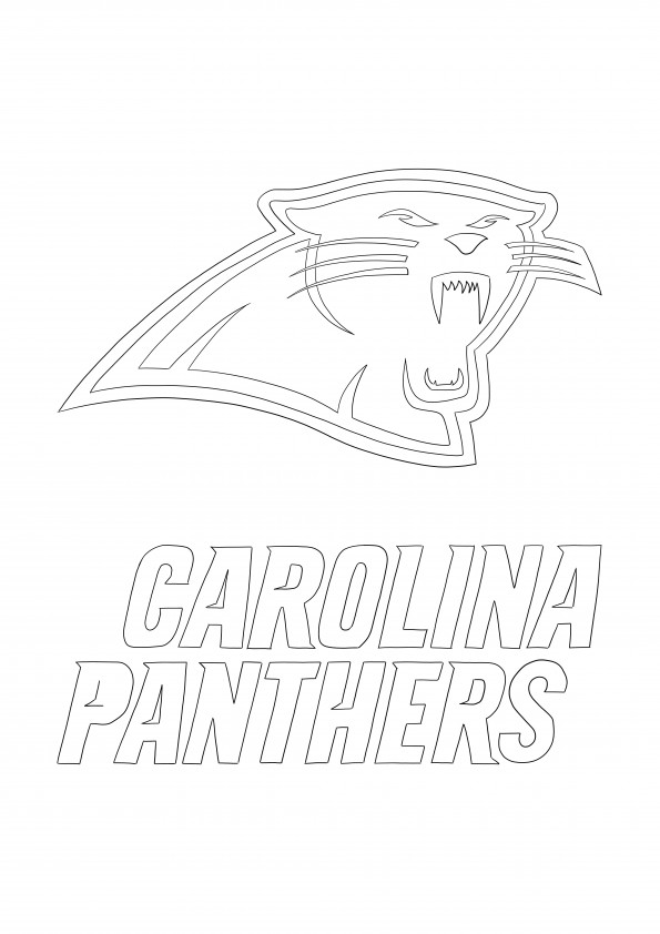 Carolina Panthers Logo stampabile gratuitamente a colori per tutti coloro che amano la NFL