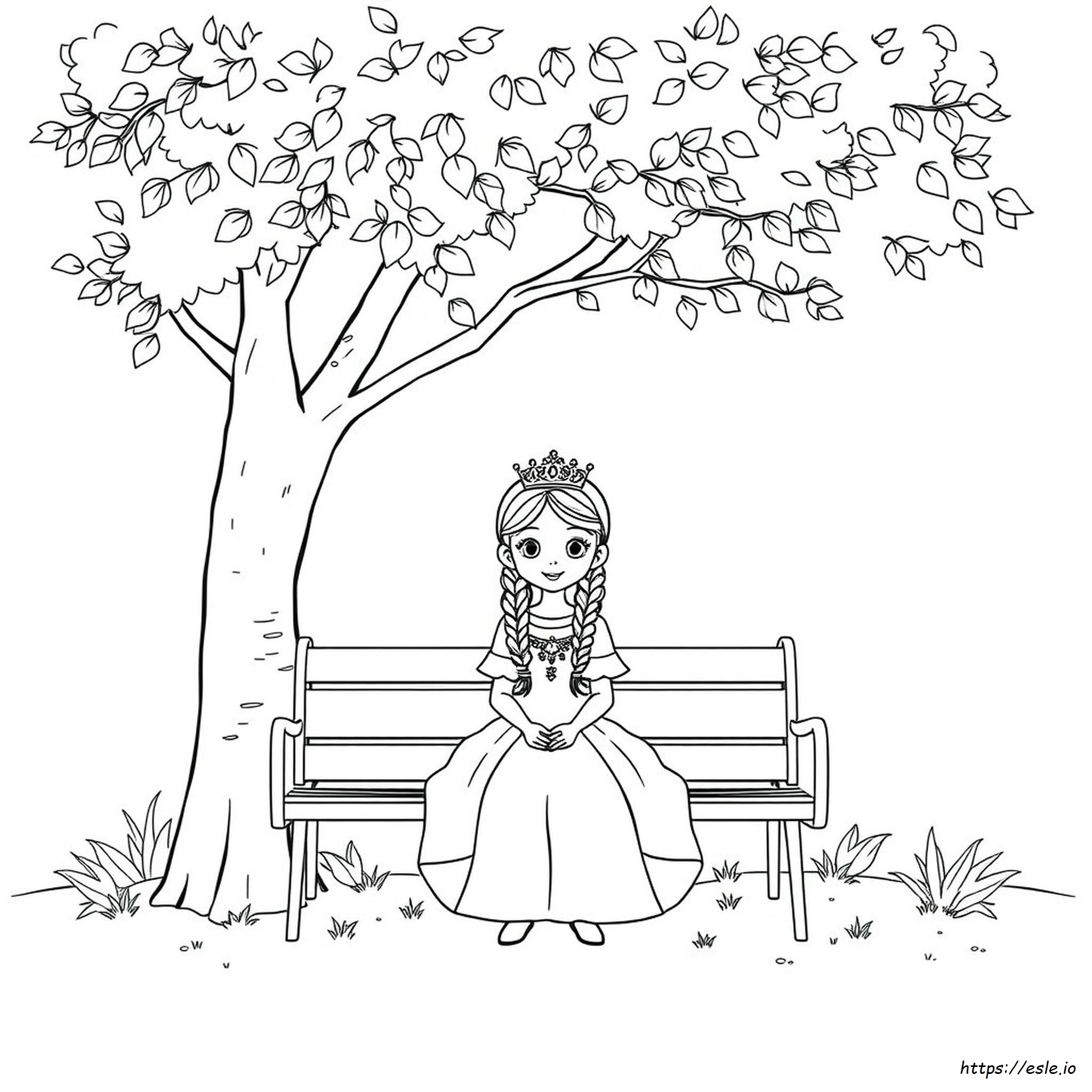 Crown Princess Braids Coloring Page