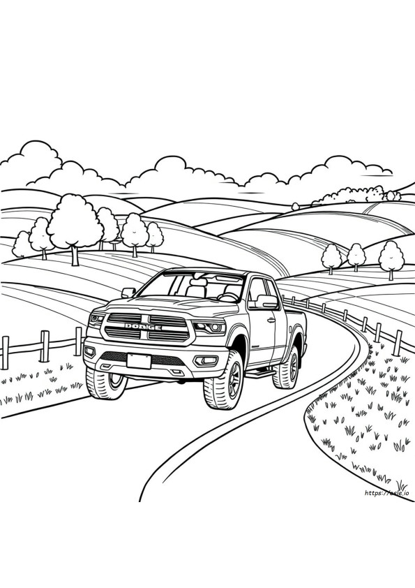 Realistic Dodge Truck Coloring Pages