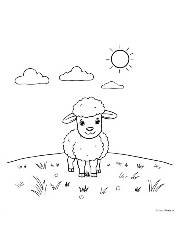Coloriages Mouton De Dessin Animé