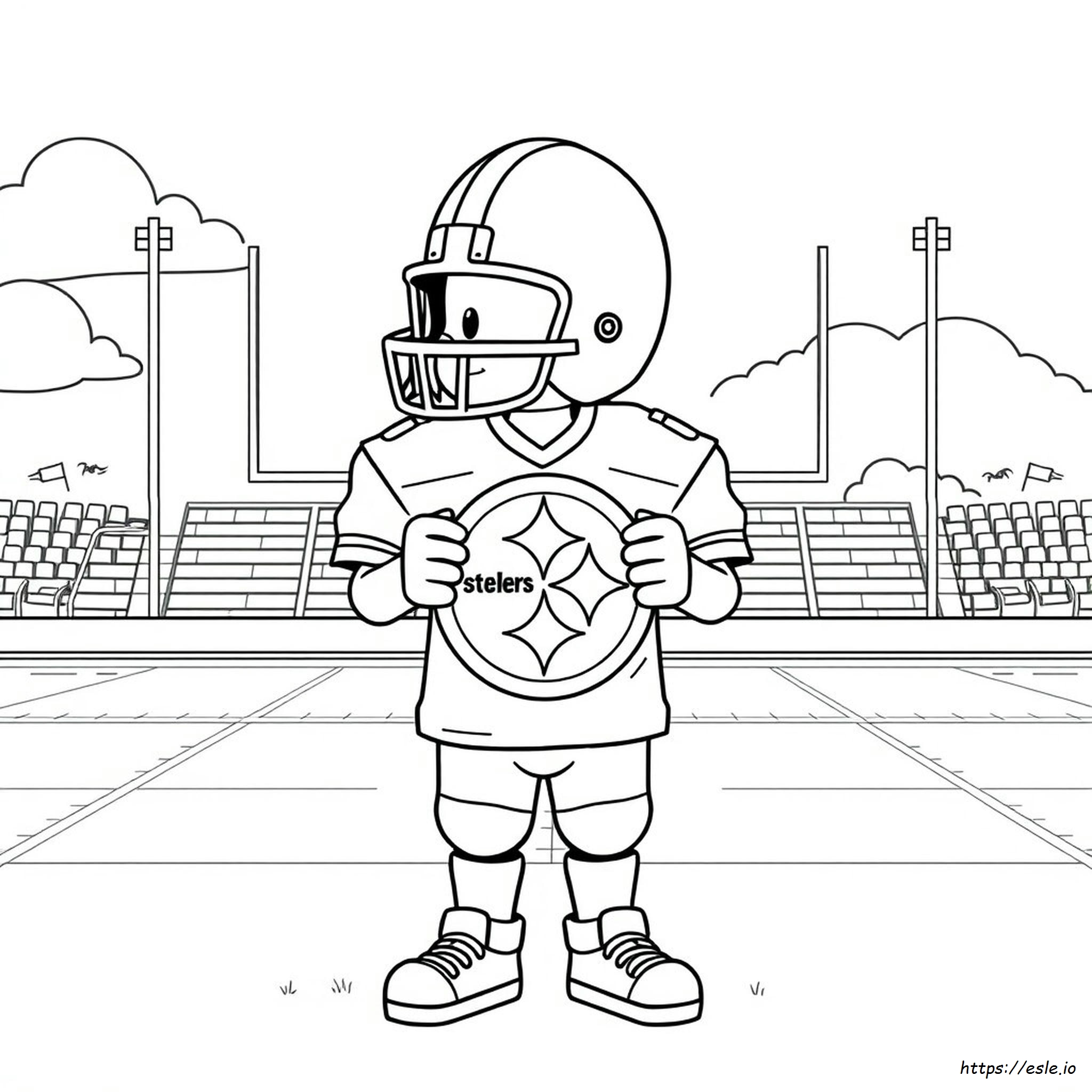 Steelers Football Helmet Coloring Page