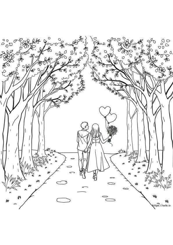 Date Night Coloring Pages