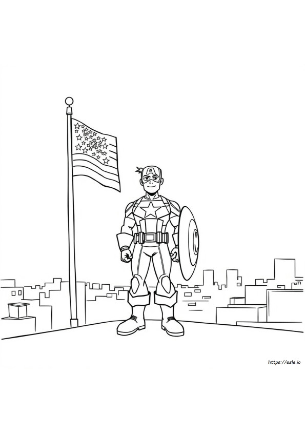 Captain America Zeichentrickfilm Ausmalbilder