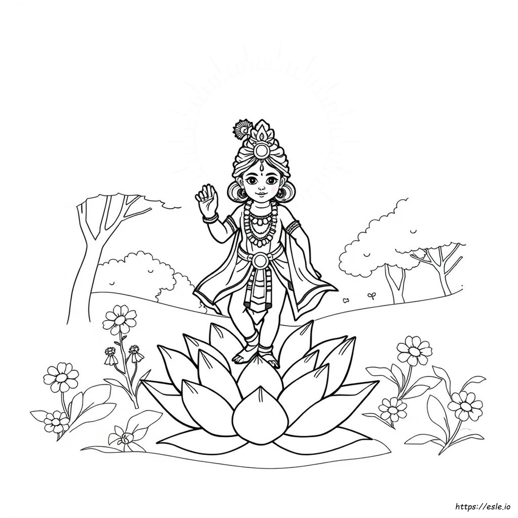Shri Krishna Coloring Pages