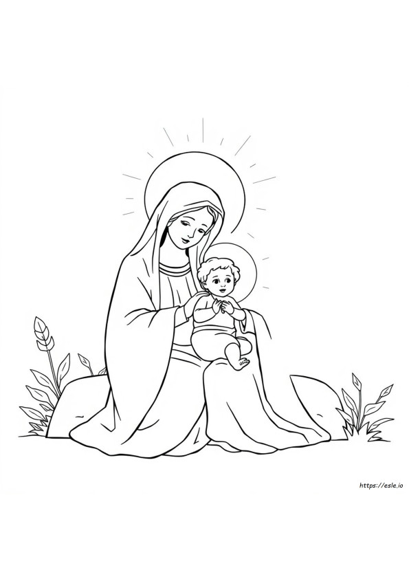 Immaculate Conception Coloring Page Free