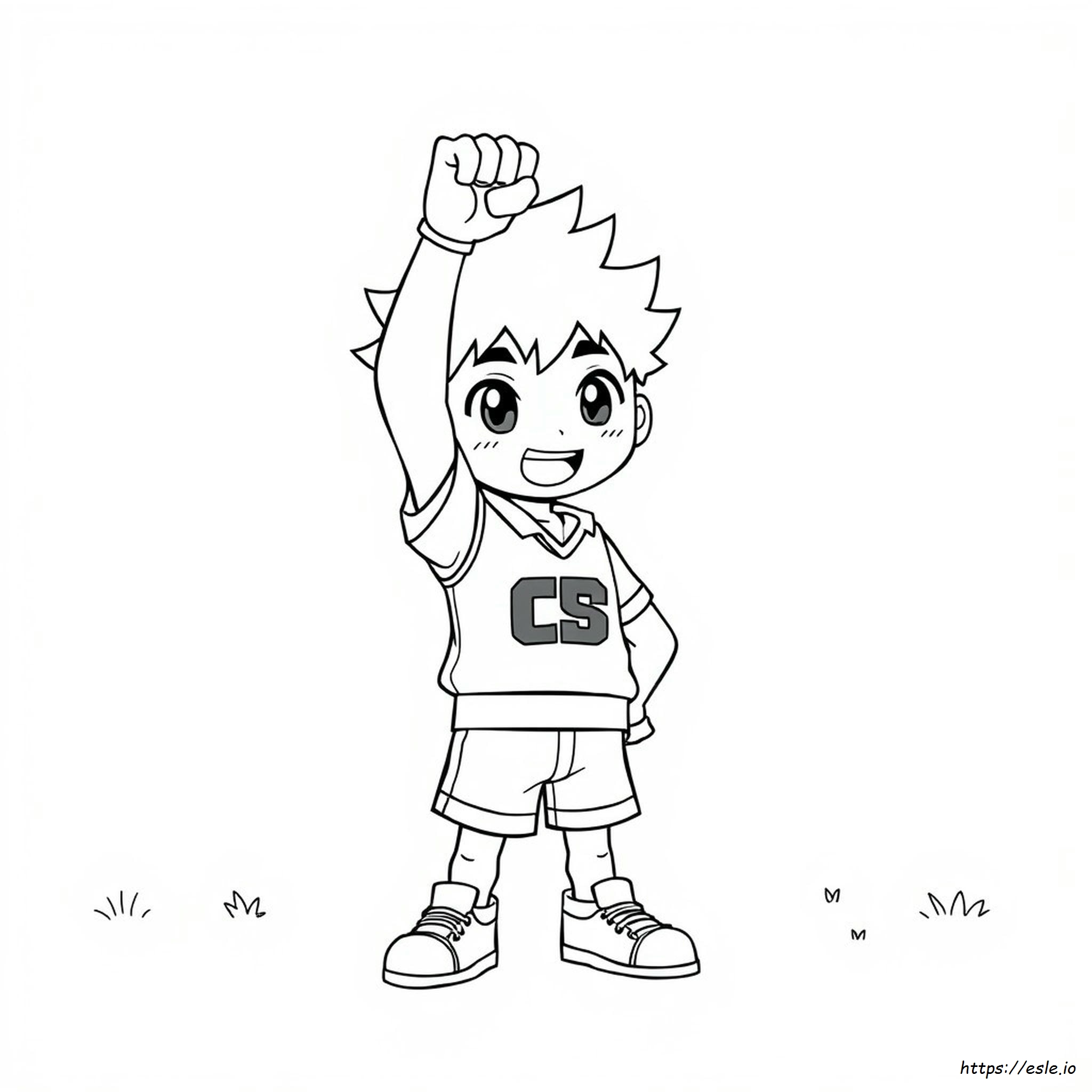 Cute Bakugo Coloring Page