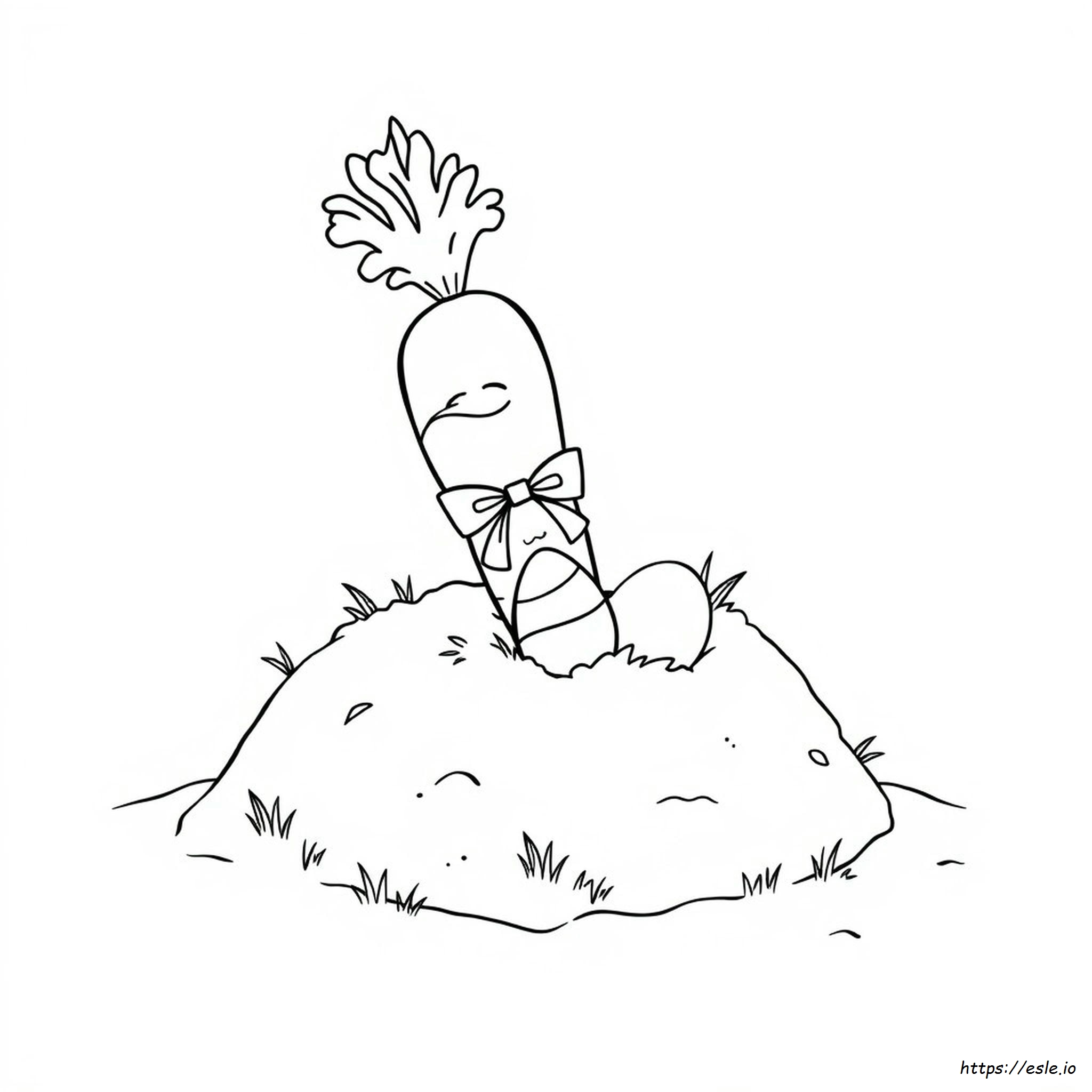 Easter Carrot Coloring Page