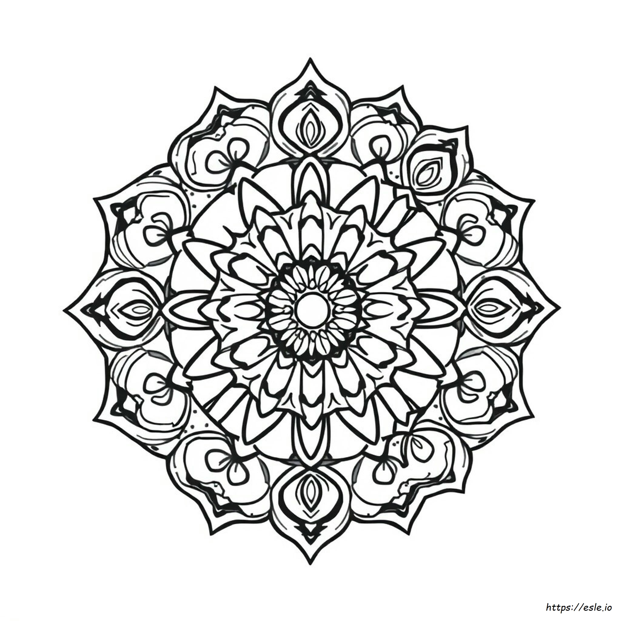 Mandala Para Colorear Por Números