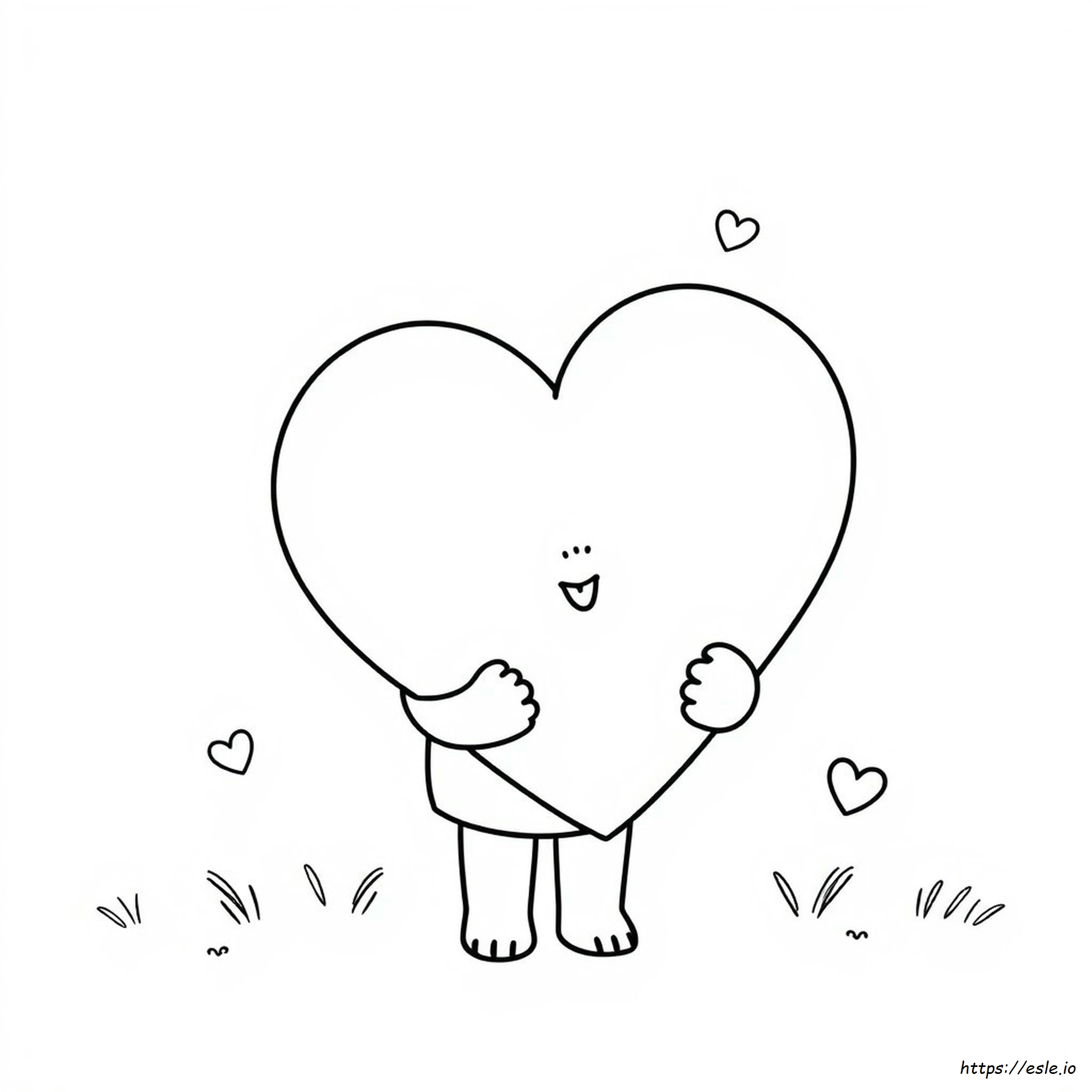Corazones Kawaii Para Colorear