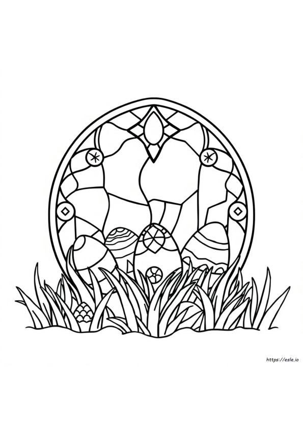 Easter Stained Glass Coloring Pages