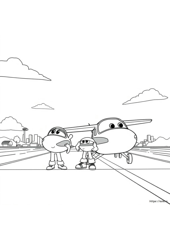 Paul Super Wings Ausmalbilder