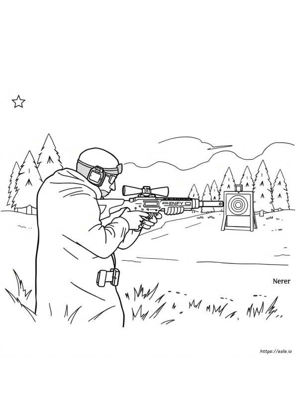 Gambar Mewarnai Senjata Nerf Sniper