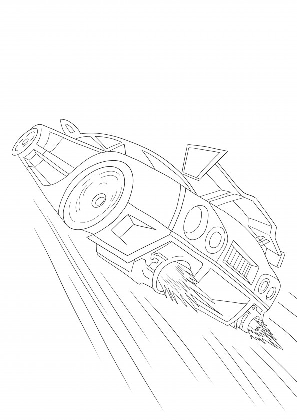 The hot wheels fast car racing coloring page is free to print here.