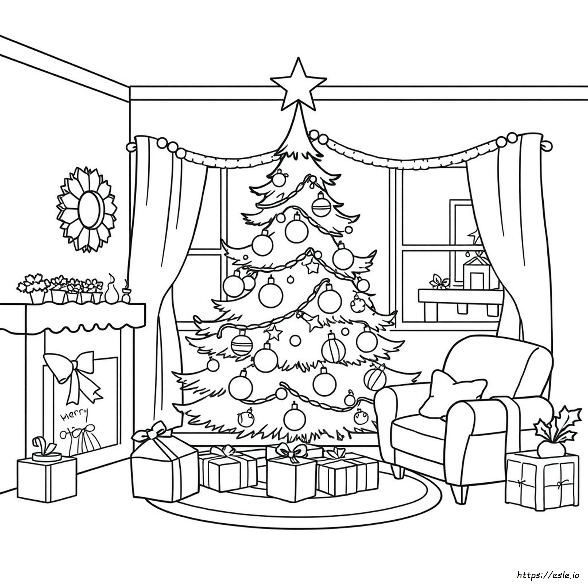 Cartoon Christmas Colouring