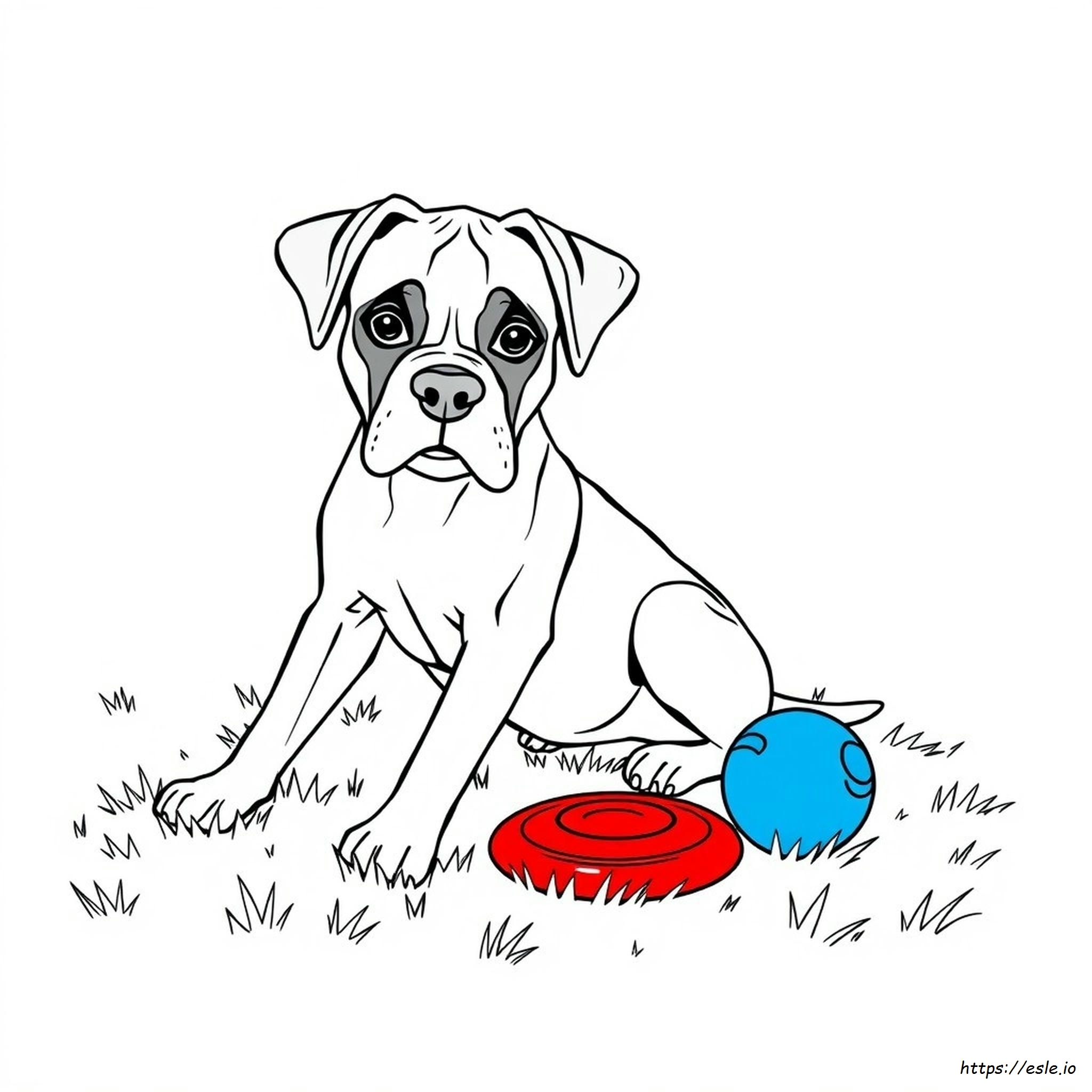 Realistic Boxer Dog Coloring Pages