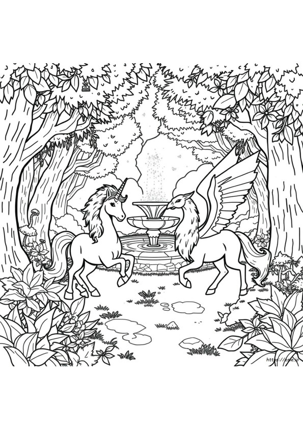 Mythic World Coloring Book Finished Pages