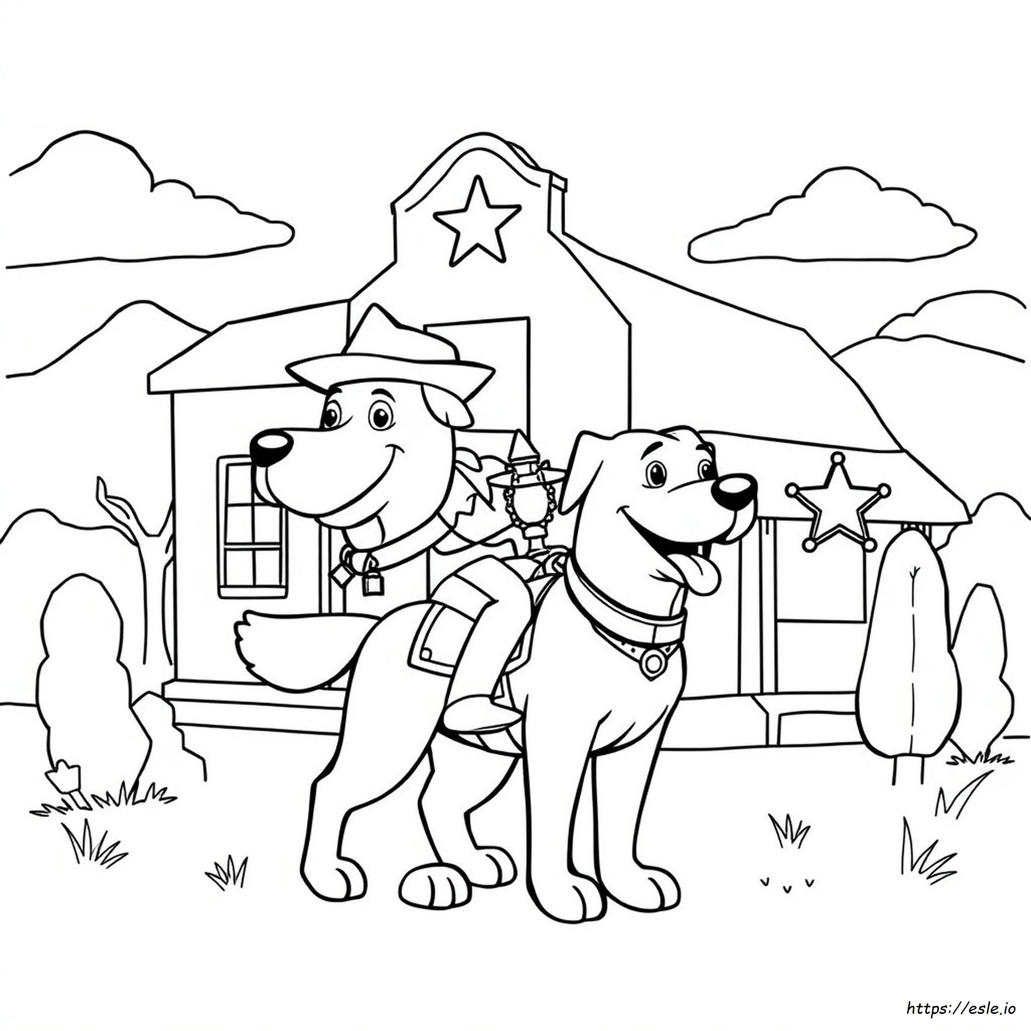 Sheriff Labrador Coloring Pages