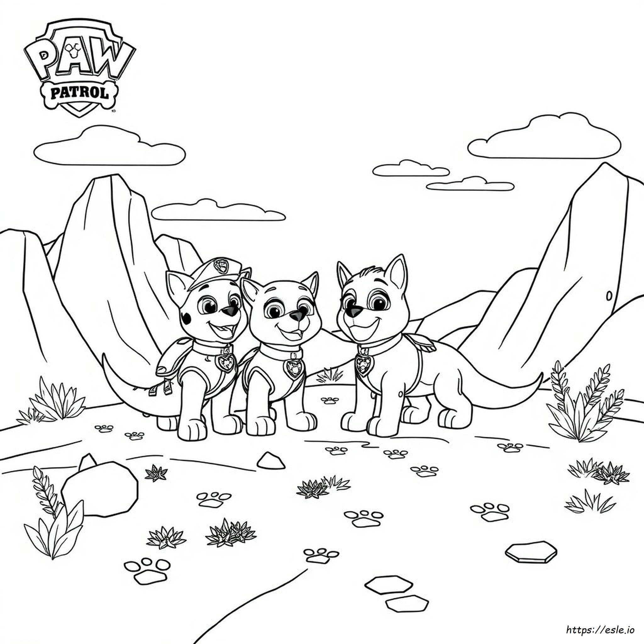 Paw Patrol Dinosaur Coloring Pages