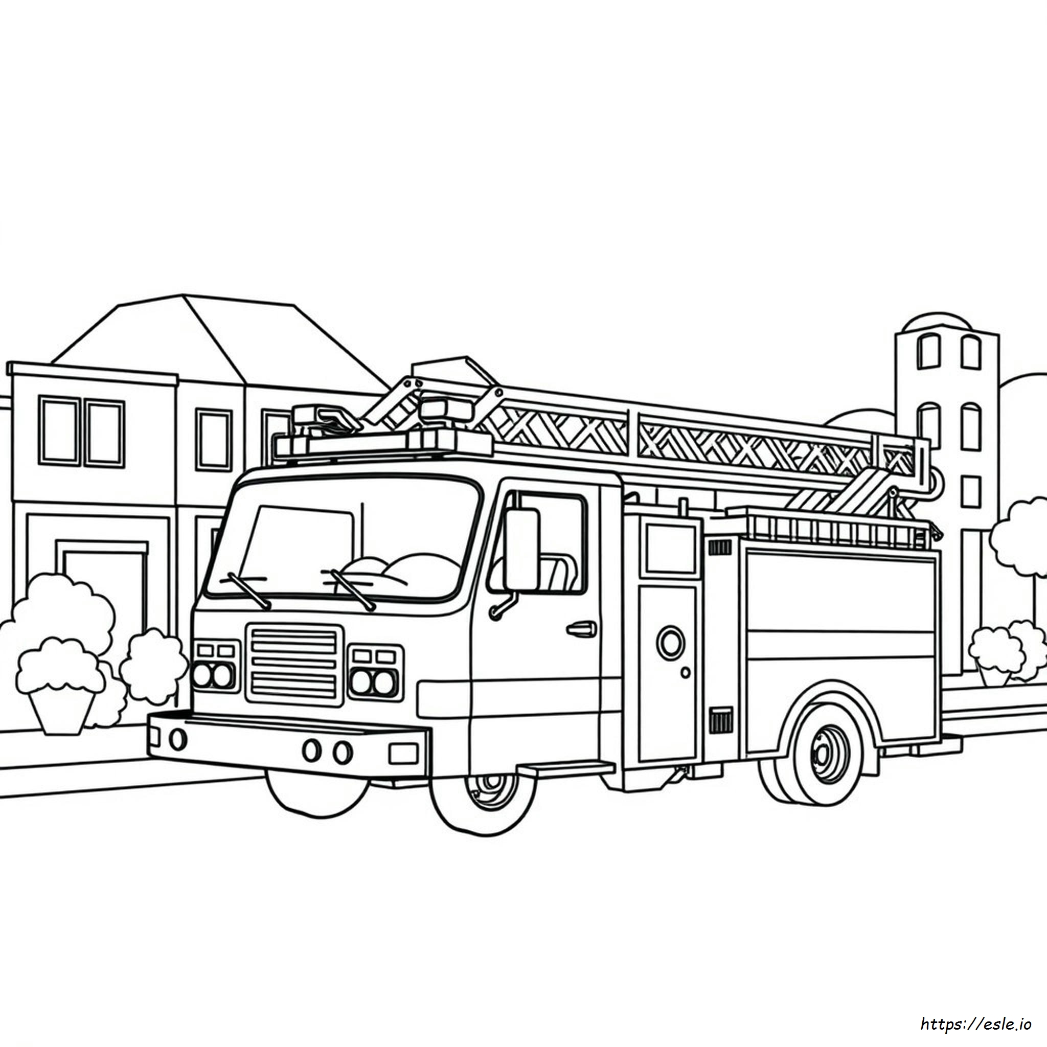 Firetruck Colouring In