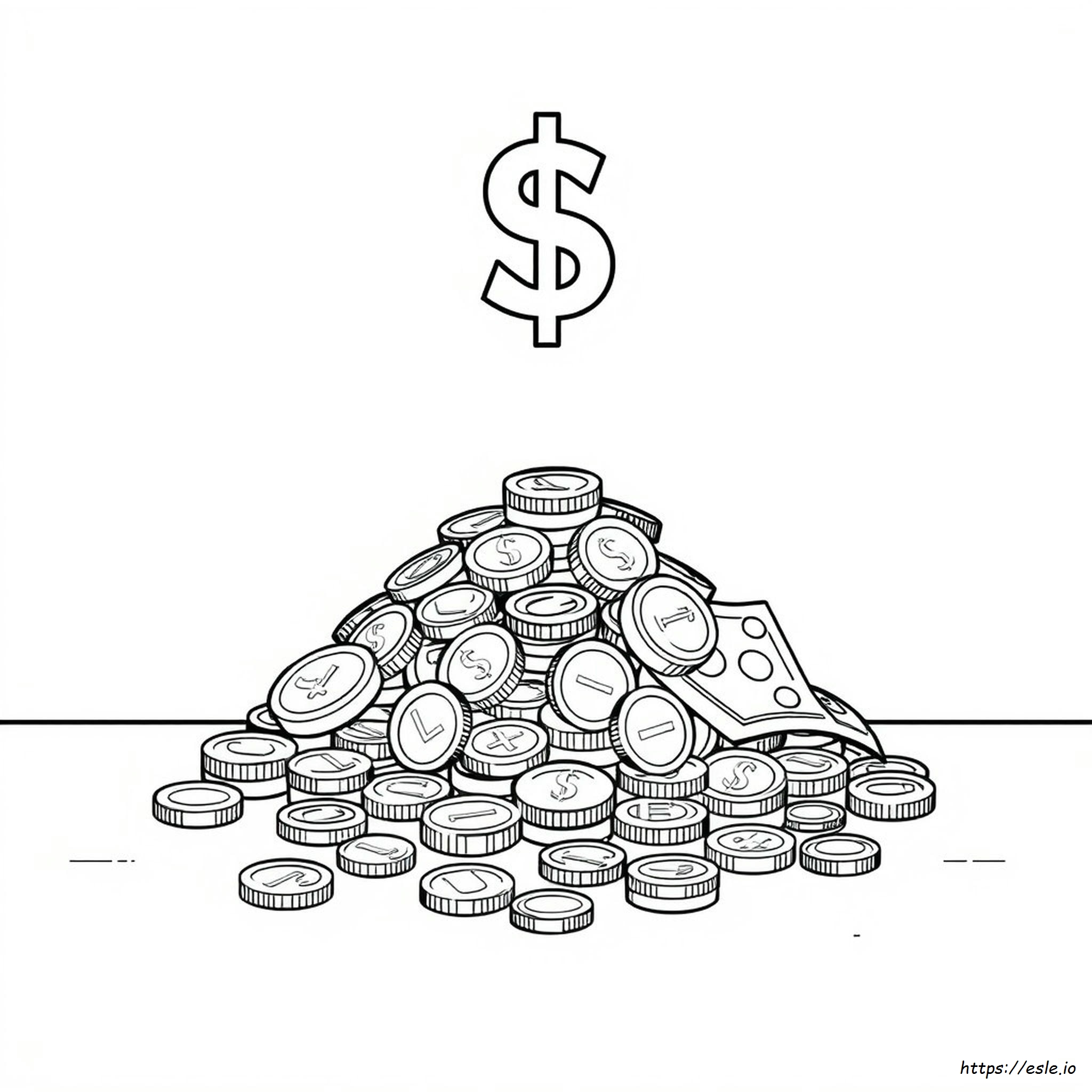 Money Colouring Pages