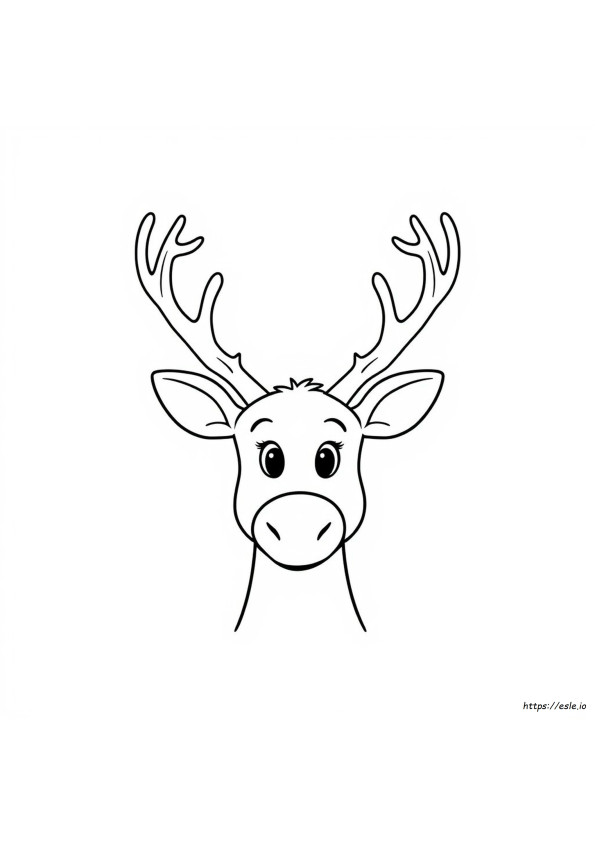 Reindeer Face Colouring