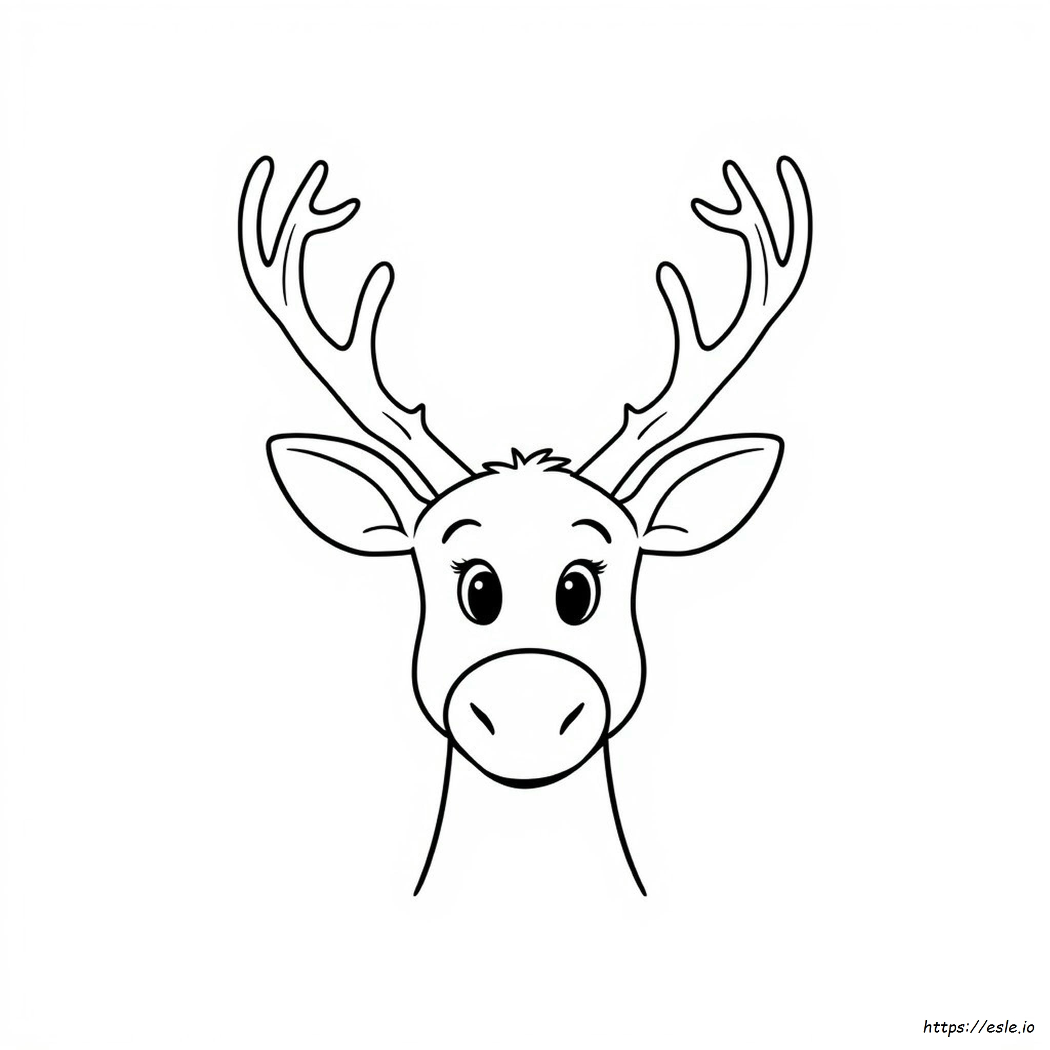 Coloriage Visage De Renne