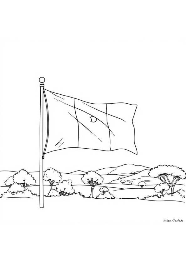 Ivory Coast Flag Coloring Page