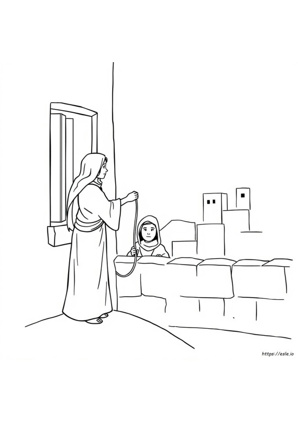 Rahab And Spies Coloring Page