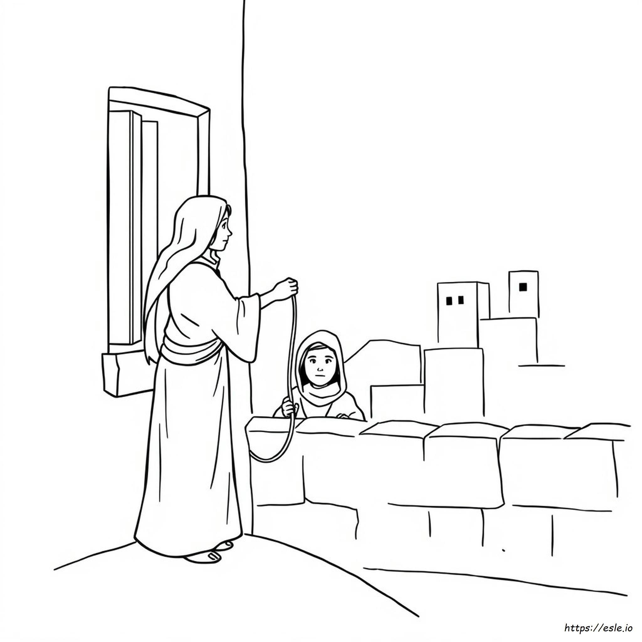 Rahab And Spies Coloring Page